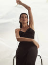 Halter Knit Maxi Dress - Black