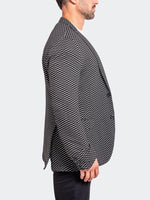 Textured Stretch Performance Blazer - Black/White