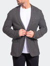 Textured Stretch Performance Blazer - Black/White