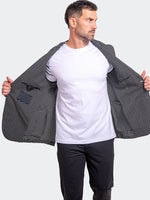 Textured Stretch Performance Blazer - Black/White