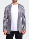 Striped Stretch Performance Blazer - Grey