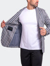 Striped Stretch Performance Blazer - Grey