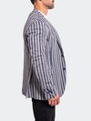 Striped Stretch Performance Blazer - Grey