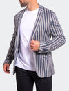 Striped Stretch Performance Blazer - Grey