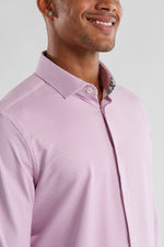 Performance Stretch Birdseye Long Sleeve Shirt - Pink