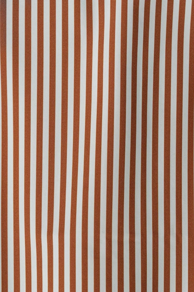 Techno Stretch Striped Long Sleeve Shirt - Tan