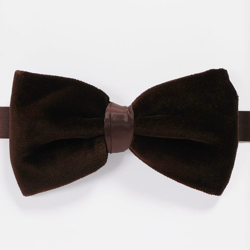 Velvet Bow Tie - Brown