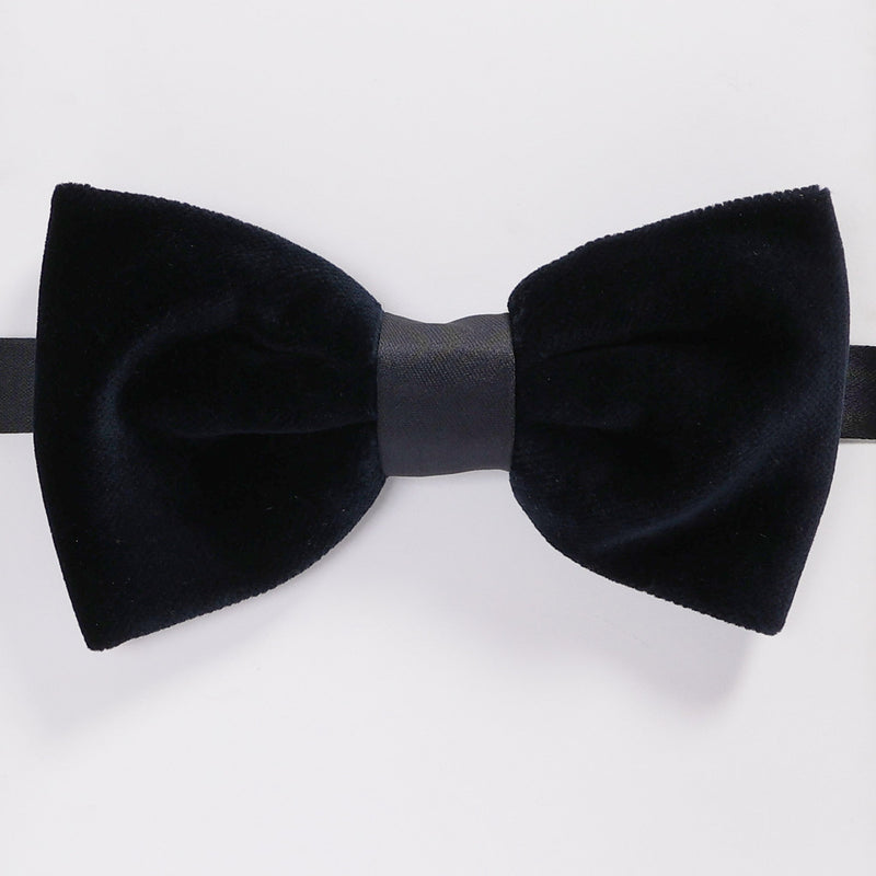 Velvet Bow Tie - Dark Navy