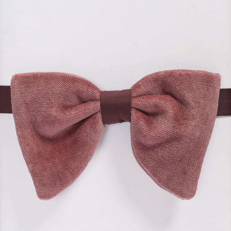 Velvet Bow Tie - Pink