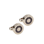 Boxed Round Cufflinks - Gunmetal/Rose Gold