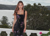 Velvet Sequin Gown - Black