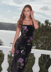 Velvet Sequin Gown - Black