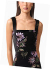Velvet Sequin Gown - Black