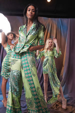 Bandana Print Mini Dress - Green