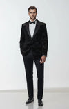 Velvet Paisley Dinner Jacket - Black