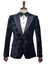 Velvet Paisley Dinner Jacket - Black