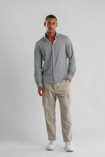 Performance Stretch Diamond Geo Long Sleeve Shirt - Taupe