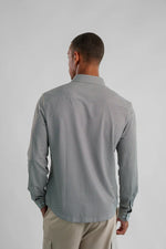 Performance Stretch Diamond Geo Long Sleeve Shirt - Taupe
