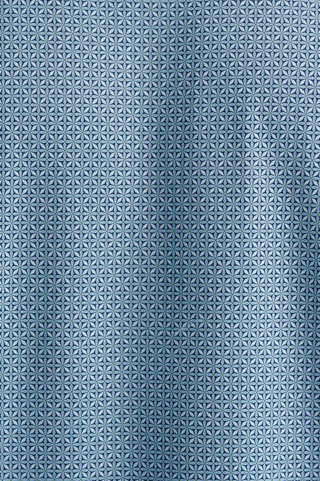 Performance Stretch Diamond Geo Long Sleeve Shirt - Light Blue