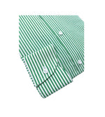 Striped Cotton Linen Shirt - Green