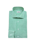Striped Cotton Linen Shirt - Green