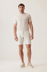Sateen Side Adjuster Dress Shorts - White