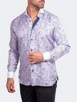 Positions Printed Long Sleeve Shirt - Purple