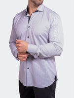 Geo Stretch Long Sleeve Shirt - White