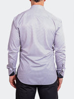 Geo Stretch Long Sleeve Shirt - White