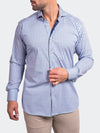 Striped Performance Long Sleeve Shirt - Light Blue/ White