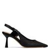 Woven Raffia Slingback Pumps - Black