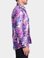 Splash Printed Long Sleeve Shirt - Purple