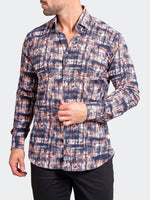 Printed Performance Long Sleeve Shirt - Black/Orange