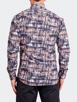 Printed Performance Long Sleeve Shirt - Black/Orange