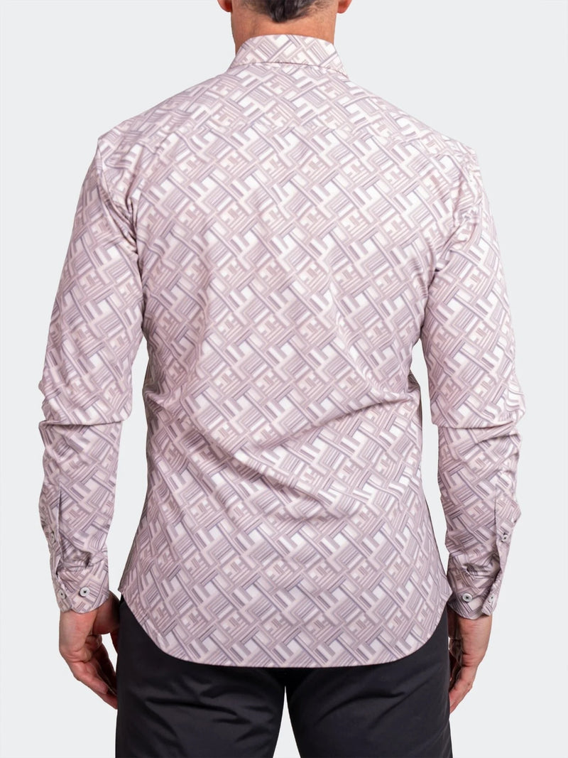 Abstract Performance Long Sleeve Shirt - White