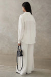 Cupro Long Sleeve Shirt - Ecru