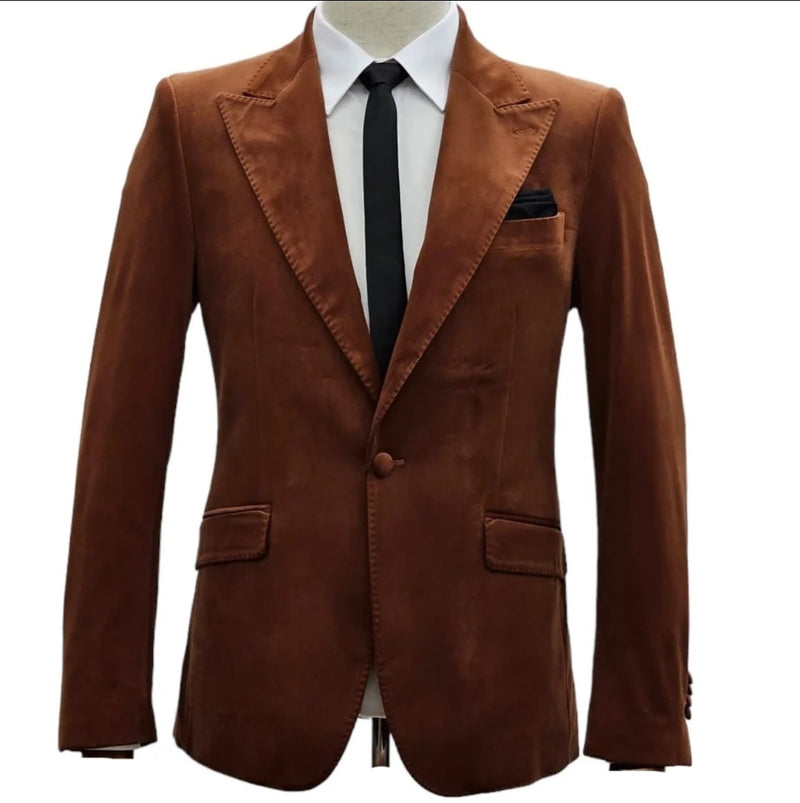 Velvet Peak Suit - Rust Brown