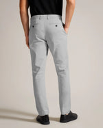 Slim Fit | Textured Chinos - Light Grey