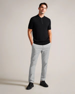 Slim Fit | Textured Chinos - Light Grey