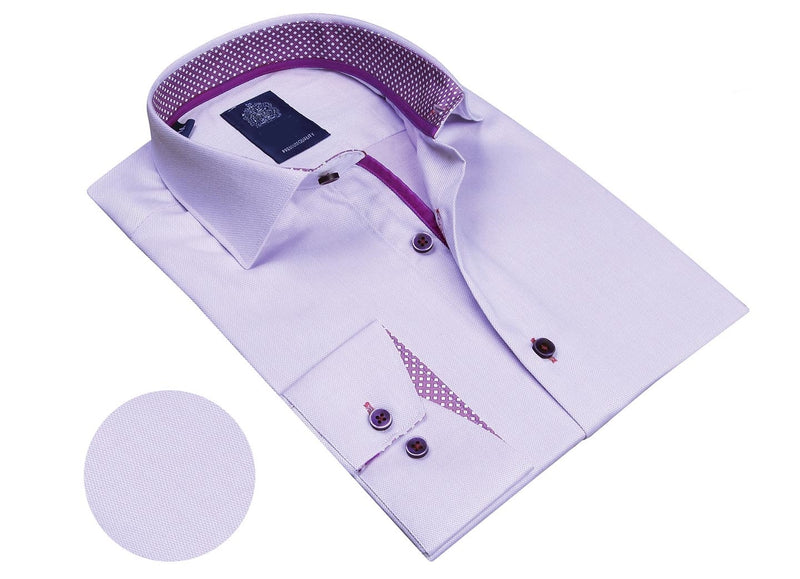 Solid Textured Long Sleeve Shirt - Purple