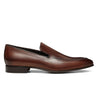 Stitch Burnished Leather Loafers - Chocolate
