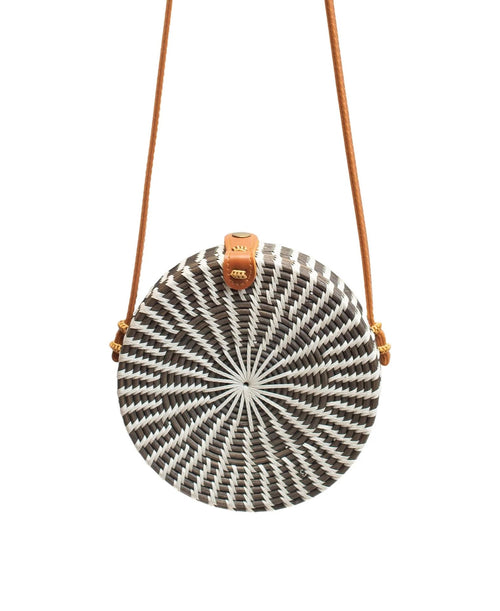 Beach Crossbody Bag - Black/White