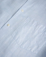 Short Sleeve Linen Shirt - Light Blue