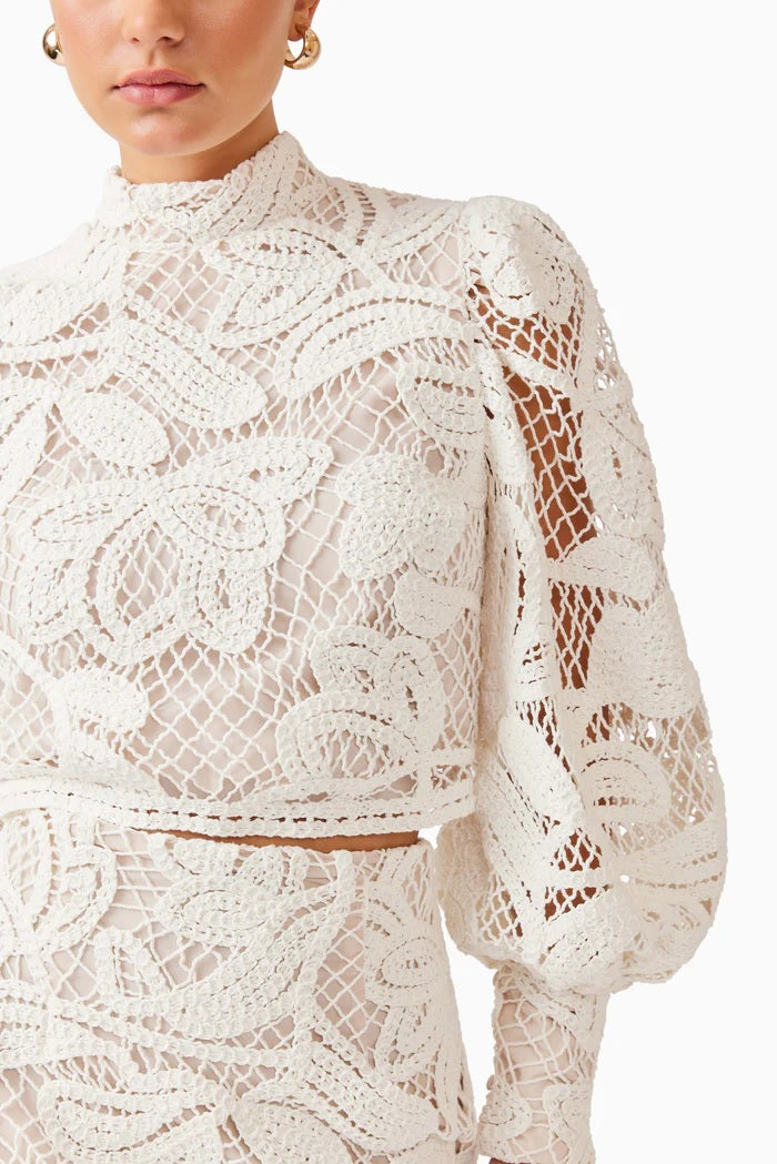 Crochet 2 Piece Set - Ivory
