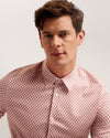 Short Sleeve Geo Printed Shirt - Mid Pink