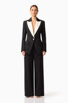 Peak Lapel Crepe Tuxedo - Black