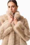 Soft Luxe Faux Fur Coat - Beige