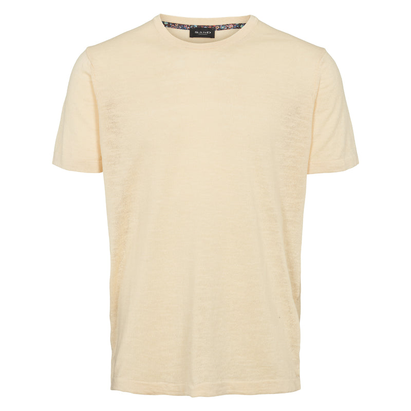 Linen Crewneck T-Shirt - Yellow