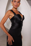 Fitted Bodice Dress - Black