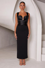 Fitted Bodice Dress - Black
